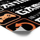 Eat Sleep Anime Gaming Herhaal Fun Otaku Gamer Poster (Hoek)