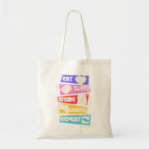 Eat Sleep Anime Gaming Herhaal Otaku Gamer Japans Tote Bag