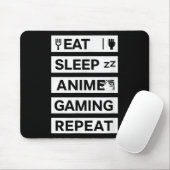 Eat Sleep Anime Gaming Repeat Otaku Gamer Humor  Muismat (Met muis)