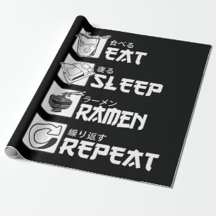 Eat Sleep Anime Herhaal Cadeauidee Cosplayer Cadeaupapier