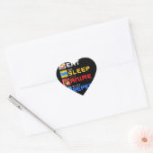 Eat Sleep Anime Herhaal Cadeauidee Cosplayer Hart Sticker (Envelop)
