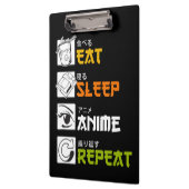 Eat Sleep Anime Herhaal Cadeauidee Cosplayer Klembord (Links)