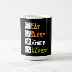 Eat Sleep Anime Herhaal Cadeauidee Cosplayer Koffiemok