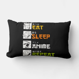 Eat Sleep Anime Herhaal Cadeauidee Cosplayer Kussen