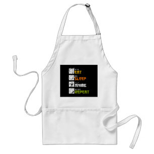 Eat Sleep Anime Herhaal Cadeauidee Cosplayer Standaard Schort