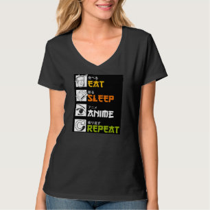 Eat Sleep Anime Herhaal Cadeauidee Cosplayer T-shirt