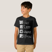 Eat Sleep Anime Herhaal Cadeauidee Cosplayer T-shirt (Voorkant volledig)