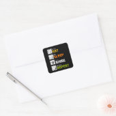 Eat Sleep Anime Herhaal Cadeauidee Cosplayer Vierkante Sticker (Envelop)