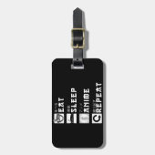 Eat Sleep Anime Herhaal Japanse Manga Lover Bagagelabel (Voorkant verticaal)