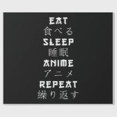 Eat Sleep Anime Herhaal Japanse Manga Lover Cadeaupapier (Vlak)
