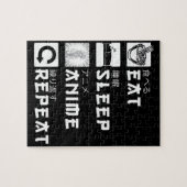 Eat Sleep Anime Herhaal Japanse Manga Lover Legpuzzel (Horizontaal)