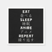 Eat Sleep Anime Herhaal Japanse Manga Lover Servet (Voorkant)
