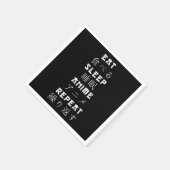 Eat Sleep Anime Herhaal Japanse Manga Lover Servet (Hoek)