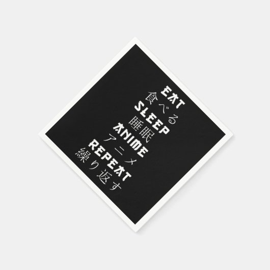 Eat Sleep Anime Herhaal Japanse Manga Lover Servet (Hoek)