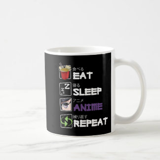 Eat Sleep Anime Herhaal Kawaii Otaku Manga Japan F Koffiemok