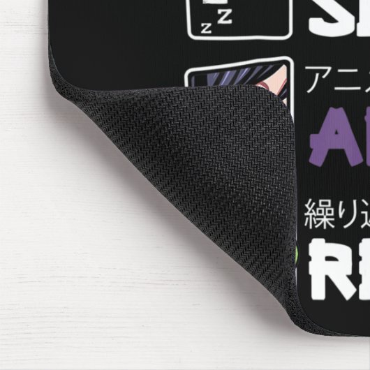 Eat Sleep Anime Herhaal Kawaii Otaku Manga Japan F Muismat (Hoek)