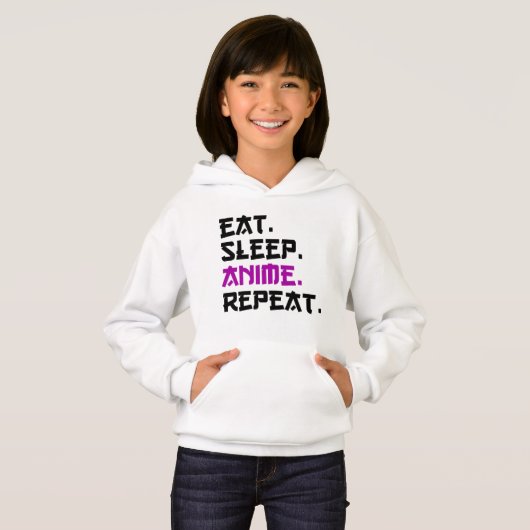 Eat Sleep Anime Herhalen (Voorkant volledig)