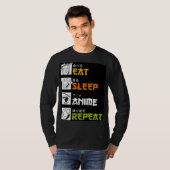 Eat Sleep Anime Herhalen Cadeaudius Idea Cosplayer T-shirt (Voorkant volledig)