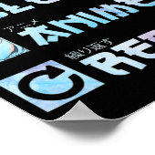 Eat Sleep Anime Herhalen - Waterverf Anime M Poster (Hoek)