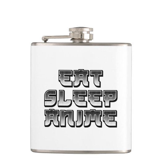 Eat Sleep Anime Heupfles (Voorkant)