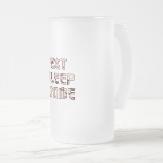 Eat Sleep Anime Matglas Bierpul (Voorkant rechts)