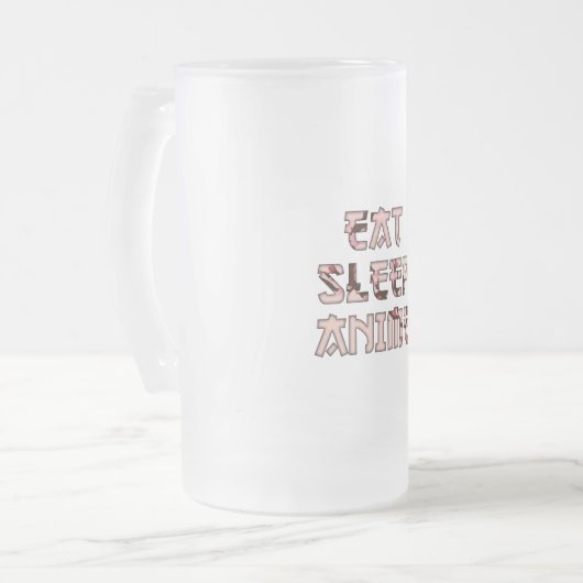Eat Sleep Anime Matglas Bierpul (Voorkant links)