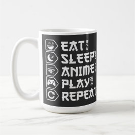 Eat Sleep Anime Play Repeat Otaku Anime Lifestyle Koffiemok