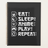 Eat Sleep Anime Play Repeat Otaku Anime Lifestyle Planner (Voorkant)