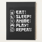 Eat Sleep Anime Play Repeat Otaku Anime Lifestyle Planner (Achterkant)