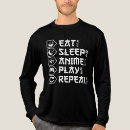 Eat Sleep Anime Play Repeat Otaku Anime Lifestyle Tri-Blend Shirt