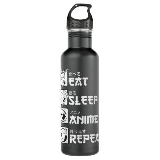 Eat Sleep Anime Repea, Funny Japanese Manga Gift T Waterfles