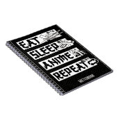 Eat Sleep Anime Repeat Book, Funny Japans Manga Notitieboek (Rechterzijde)