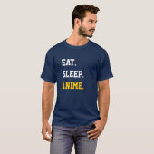 Eat Sleep Anime T-shirt (Voorkant volledig)