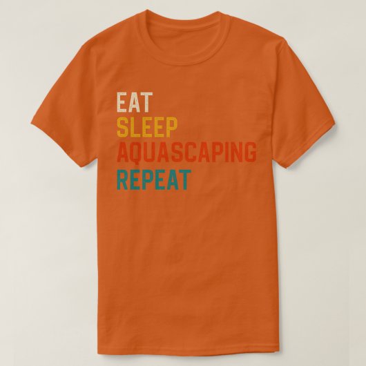 Eat Sleep Aquascaping Herhalen T-shirt (Design voorkant)