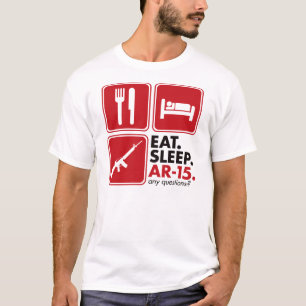 Eat Sleep AR-15 - Rood T-shirt