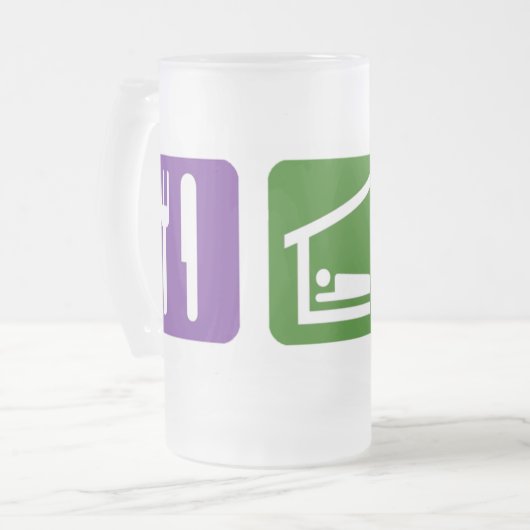 Eat Sleep Archeology Matglas Bierpul (Voorkant links)