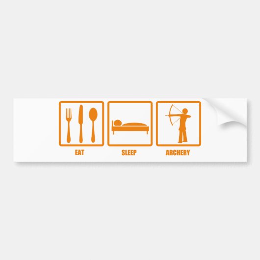 Eat Sleep Archery Bumpersticker (Voorkant)