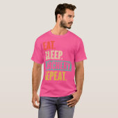 Eat Sleep Archery Herhaal Funny Archer Archery T-shirt (Voorkant volledig)