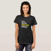 Eat Sleep Archery Herhaal! Funny Archery Phrase fo T-shirt (Voorkant volledig)