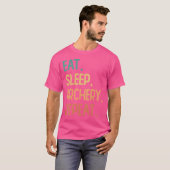 Eat Sleep Archery Herhalen T-shirt (Voorkant volledig)