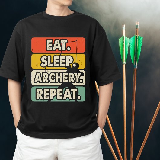 Eat Sleep Archery Herhalen T-shirt