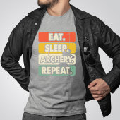 Eat Sleep Archery Herhalen T-shirt