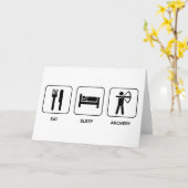 Eat Sleep Archery Kaart (Gele Bloem)