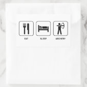Eat Sleep Archery Rechthoekige Sticker (Tas)