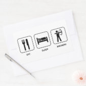 Eat Sleep Archery Rechthoekige Sticker (Envelop)