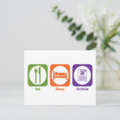 Eat Sleep Archive Briefkaart (Staand voorkant)