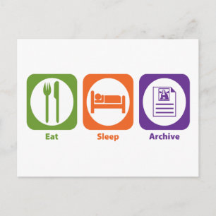 Eat Sleep Archive Briefkaart