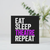 Eat Sleep Atre Herhaling Actoraccentraft Bedankkaart (Staand voorkant)