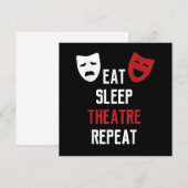 Eat Sleep Atre Repo - Musical Broadway Actor GIF Bedankkaart (Voorkant / Achterkant)