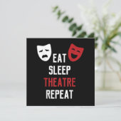 Eat Sleep Atre Repo - Musical Broadway Actor GIF Bedankkaart (Staand voorkant)